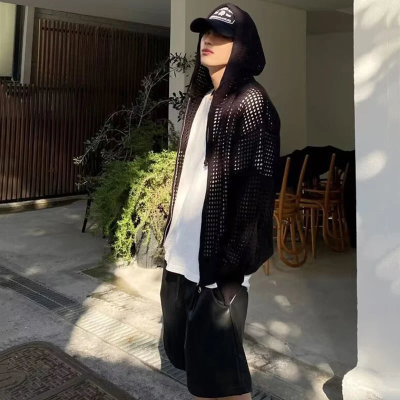 Mesh Knit Hoodie