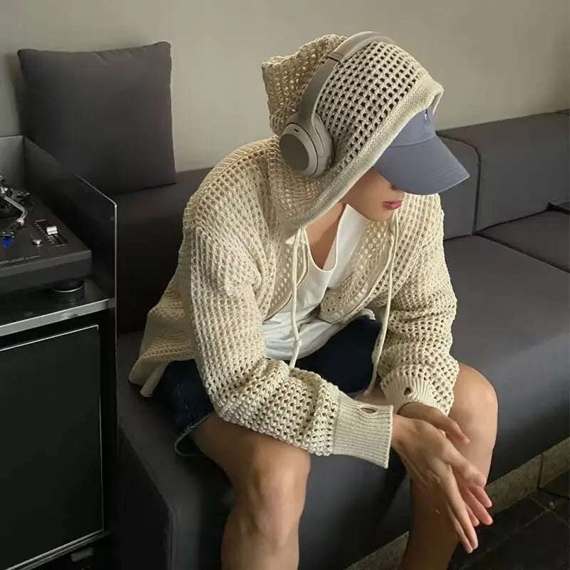 Mesh Knit Hoodie