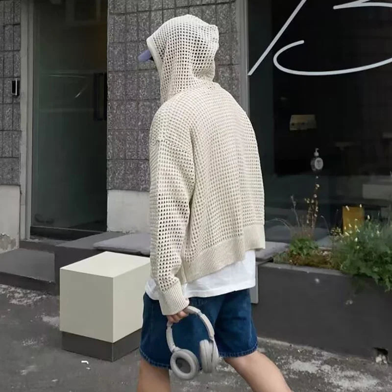 Mesh Knit Hoodie