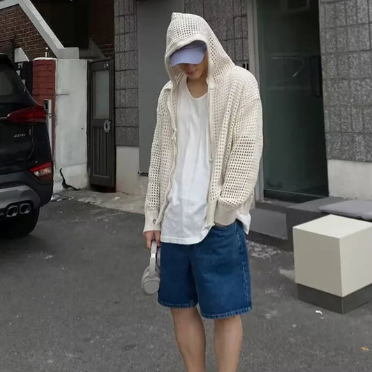 Mesh Knit Hoodie