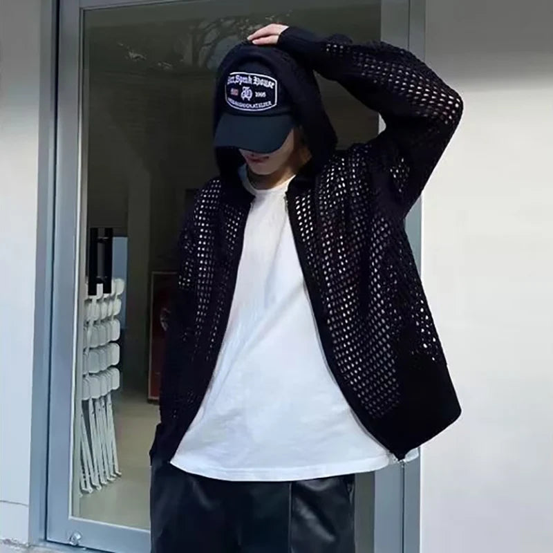 Mesh Knit Hoodie
