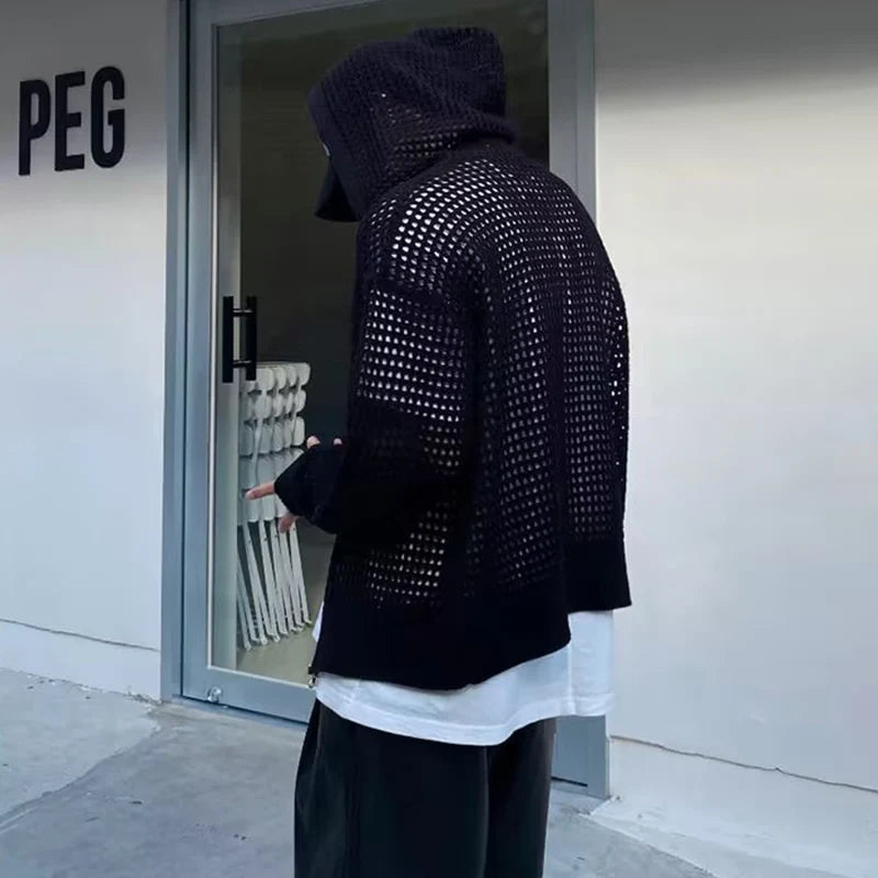 Mesh Knit Hoodie